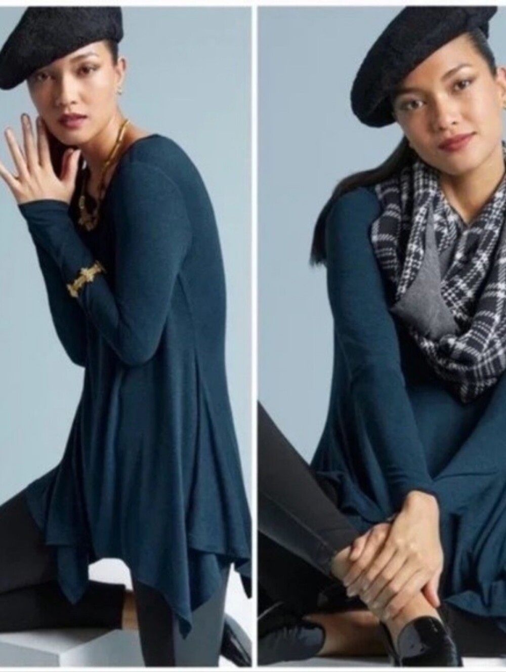 CAbi Teal Tunic Top